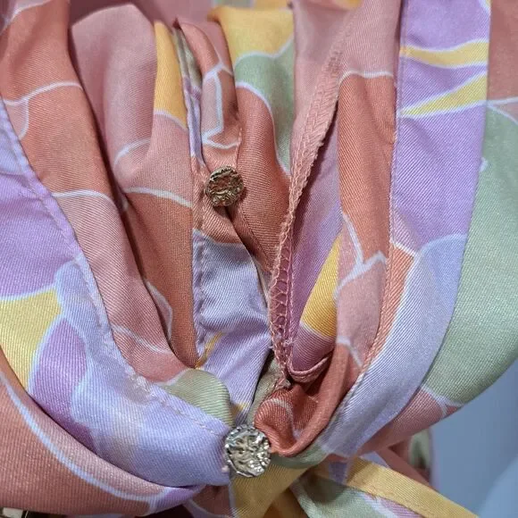 Runaway Ruby Mindy Mini Dress Sage Lightweight Woven Satin XS Fun Multi-color - Picture 14 of 17